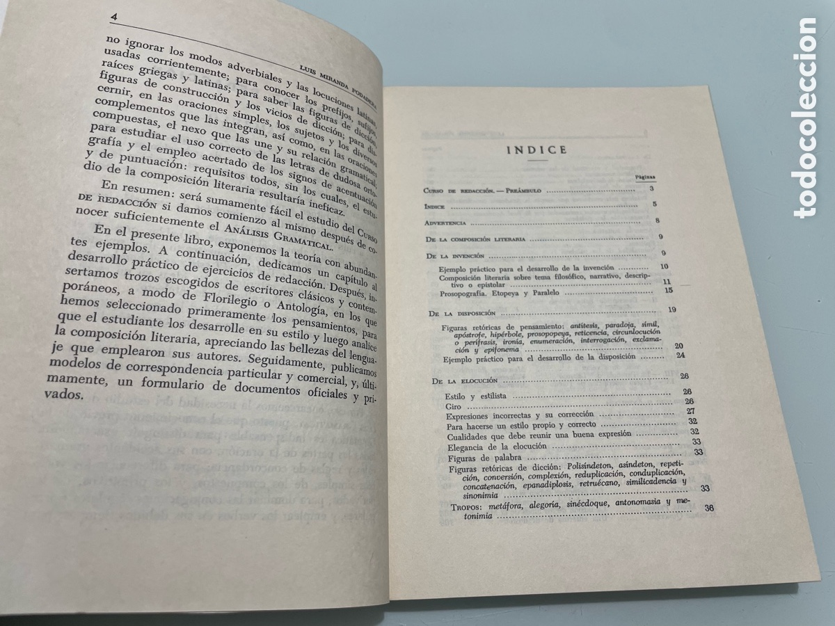 Libros de segunda mano: Curso de redacci&oacute;n. Luis Miranda Podadera. Editorial Hernando. 17&ordf; ed. 1981 - Foto 6