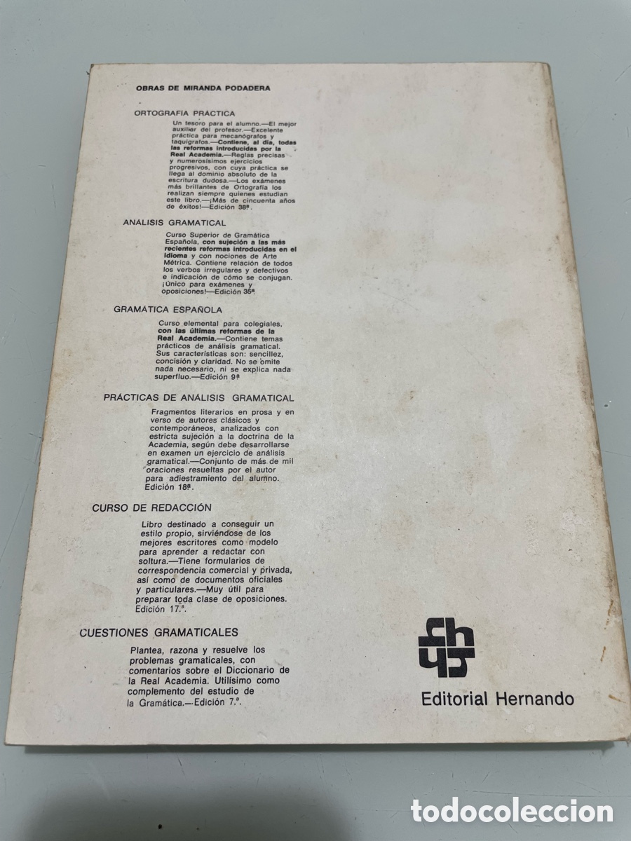 Libros de segunda mano: Curso de redacci&oacute;n. Luis Miranda Podadera. Editorial Hernando. 17&ordf; ed. 1981 - Foto 12