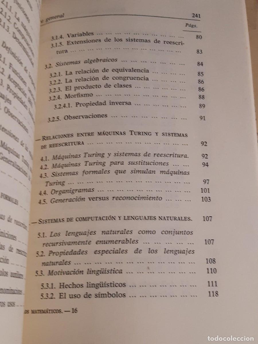 Libros de segunda mano: MODELOS MATEM&Aacute;TICOS EN LING&Uuml;&Iacute;STICA .- MAURICE GROSS. - Foto 4