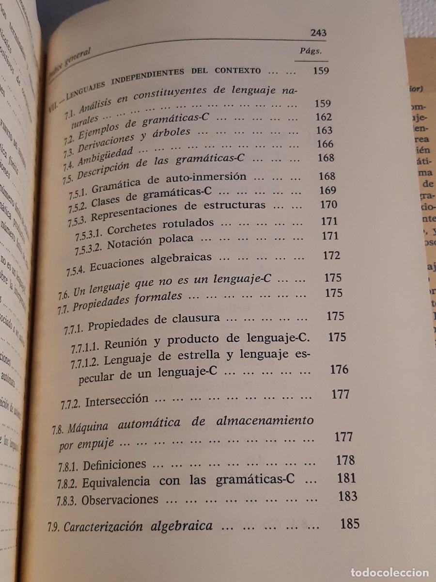 Libros de segunda mano: MODELOS MATEM&Aacute;TICOS EN LING&Uuml;&Iacute;STICA .- MAURICE GROSS. - Foto 6