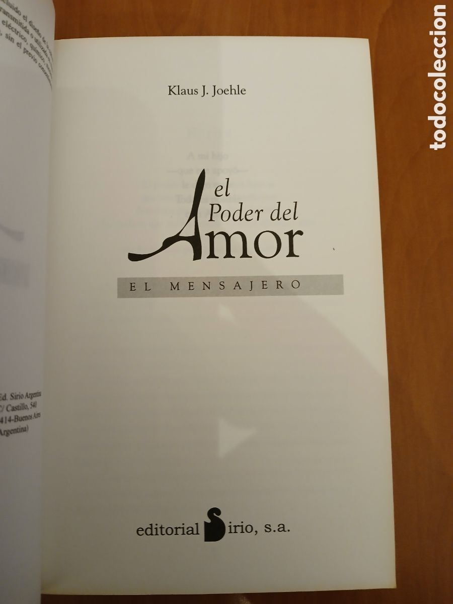 Libros de segunda mano: El poder del amor, el mensajero. Klaus J. Joehle. - Foto 3