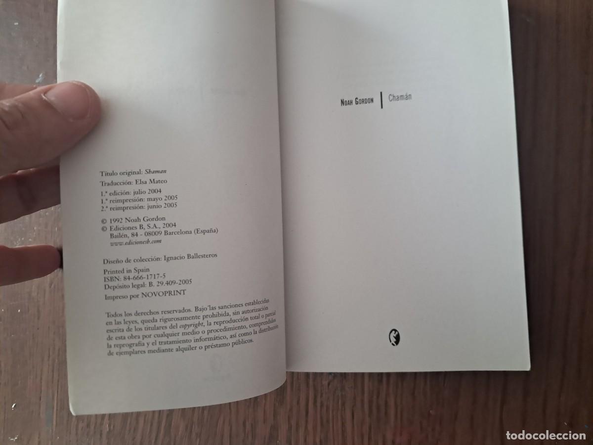 Libros de segunda mano: libro usado, Cham&aacute;n, Noah Gordon. ediciones B, a&ntilde;o 2005. - Foto 2