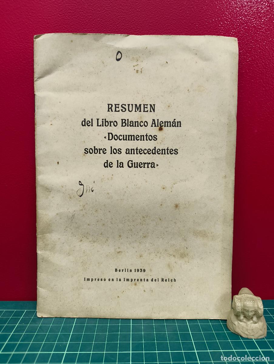 Libros de segunda mano: Resumen del Libro Blanco Alem&aacute;n - Foto 1