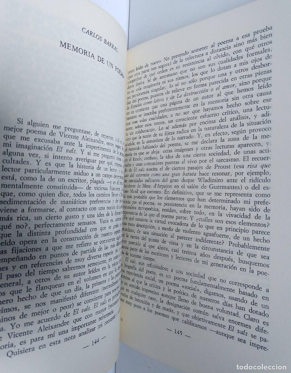 Libros de segunda mano: Vicente ALEIXANDRE - El escritor y la cr&iacute;tica - Ed. TAURUS - Foto 4