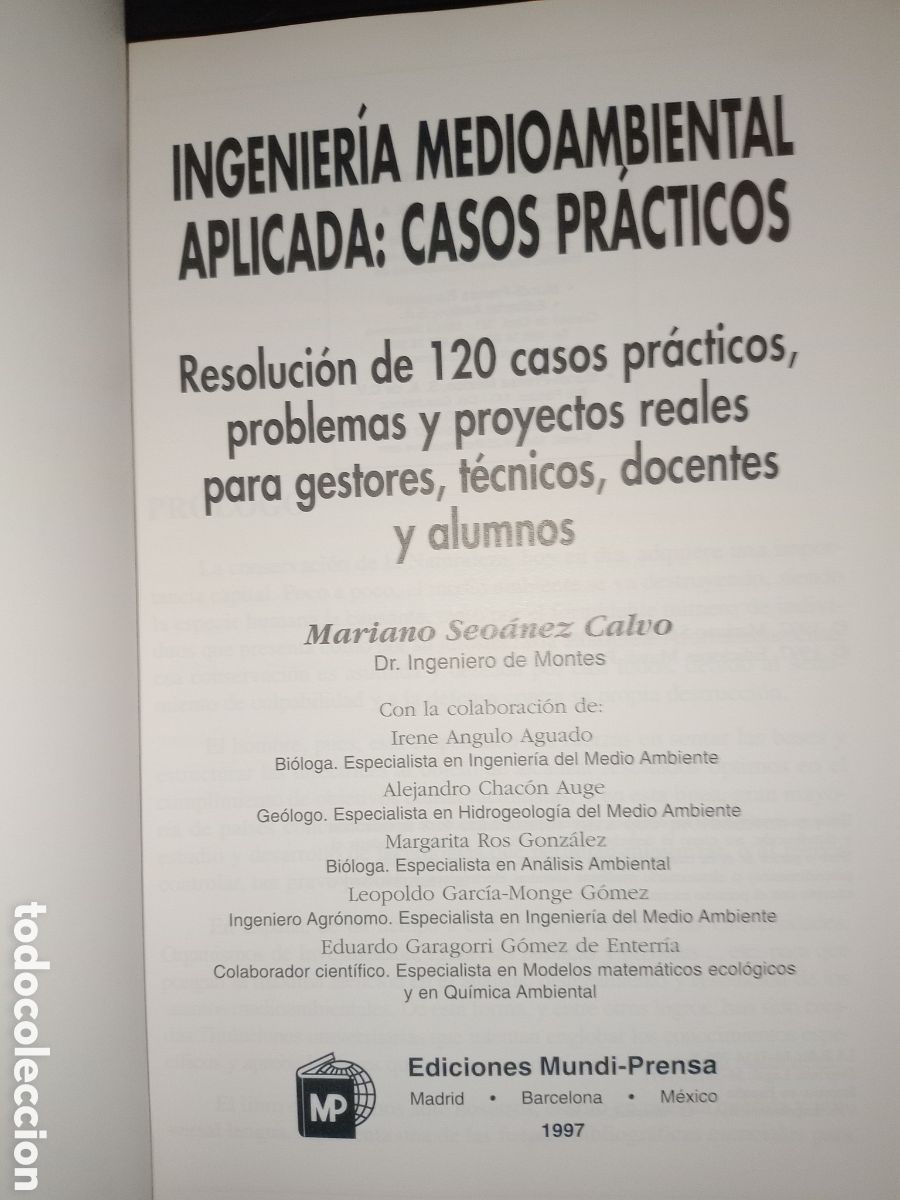 Libros de segunda mano: Toreteblanco ingenier&iacute;a medioambiental aplicada casos pr&aacute;cticos - Foto 3