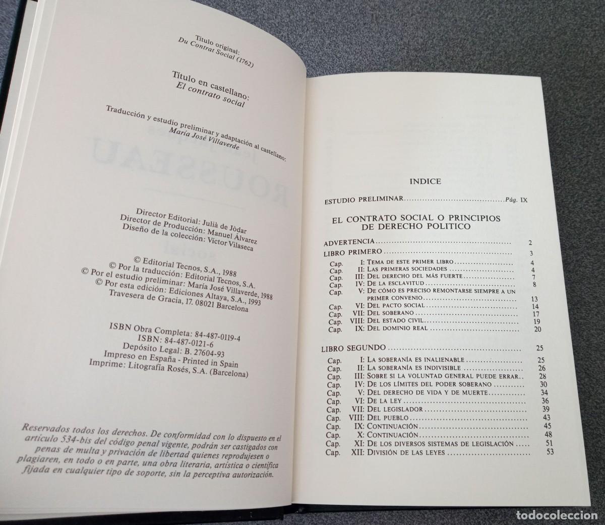 Libros de segunda mano: El Contrato Social Jean Jacques Rousseau - Foto 4
