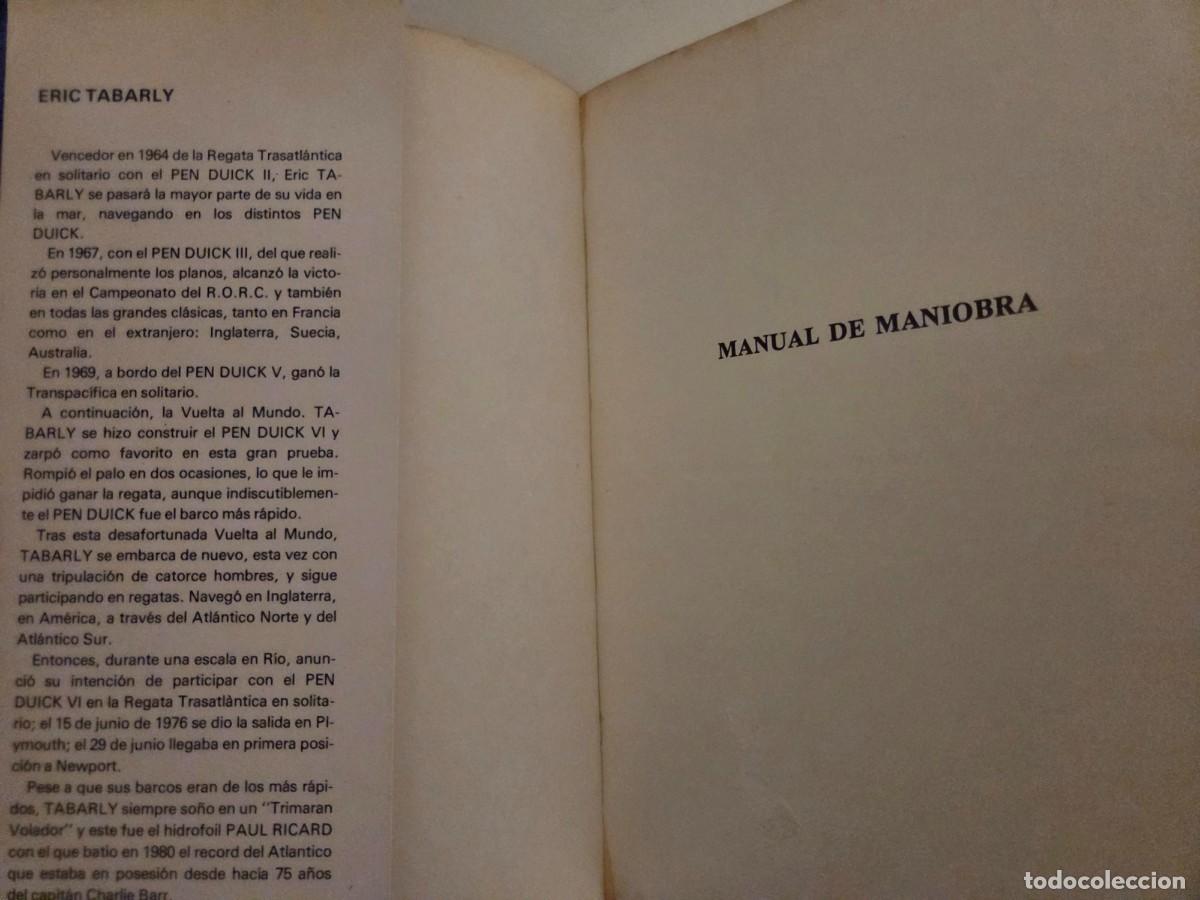 Libros de segunda mano: Manual de maniobra. Eric Tabarly - Foto 3