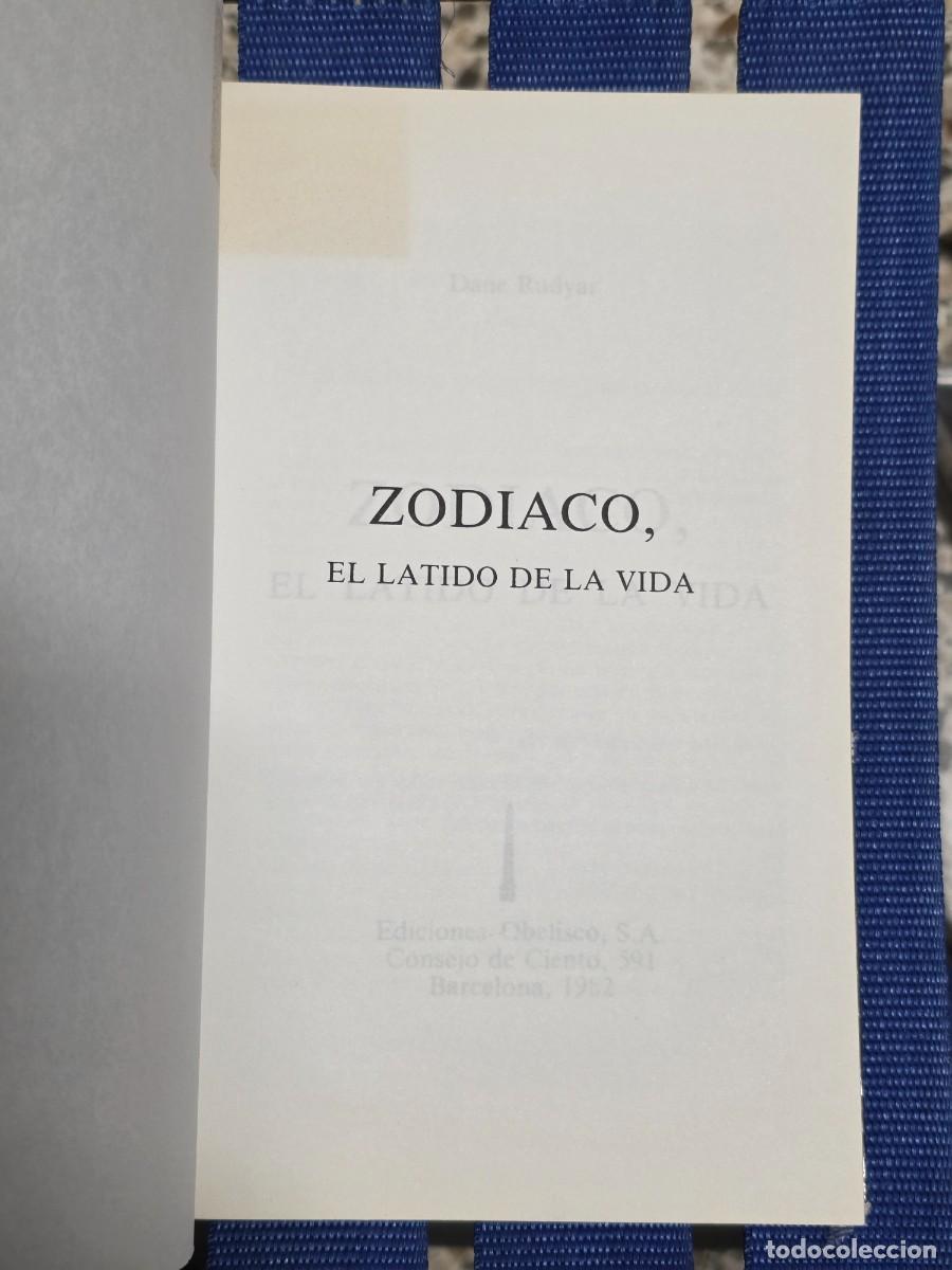 Libros de segunda mano: Zodiaco (El Latido De La Vida) Dane Rudyar - OBELISCO 1982 - Foto 2
