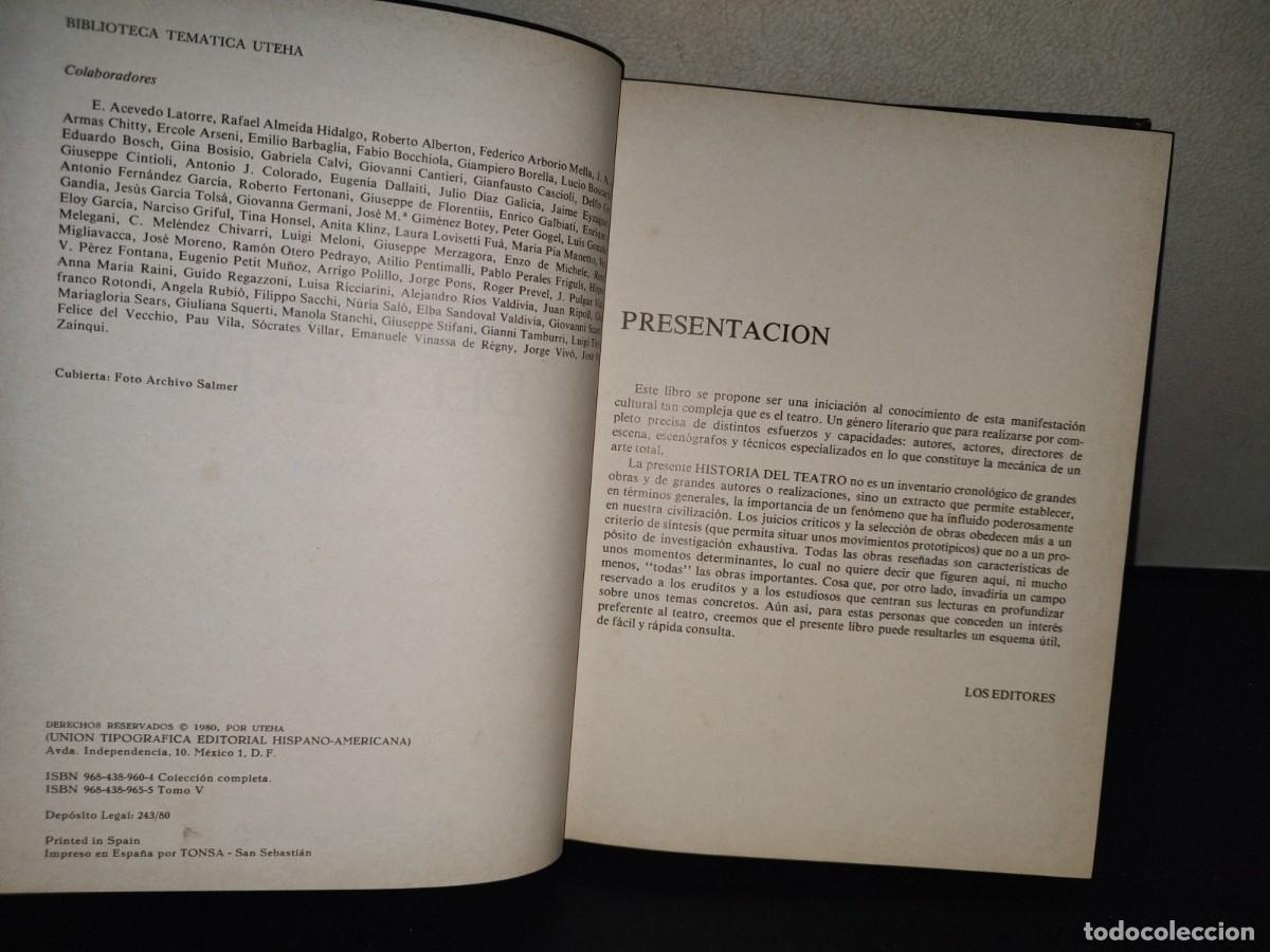 Libros de segunda mano: 209- BIBLIOTECA TEM&Aacute;TICA UTEHA. HISTORIA DEL TEATRO - 1980 - Foto 4