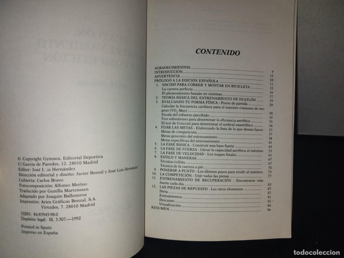 Libros de segunda mano: 209- DUATL&Oacute;N. ENTRENAMIETO Y COMPETICI&Oacute;N - MARK SISSON - Foto 5