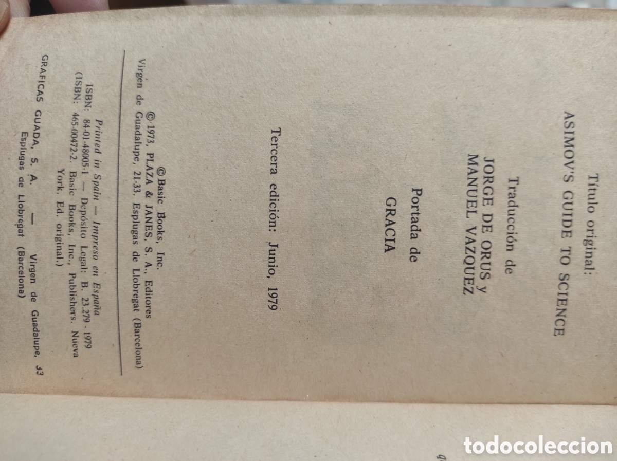 Libros de segunda mano: Isaac Asimov &rdquo;introducci&oacute;n a la Ciencia&rdquo; - Foto 4