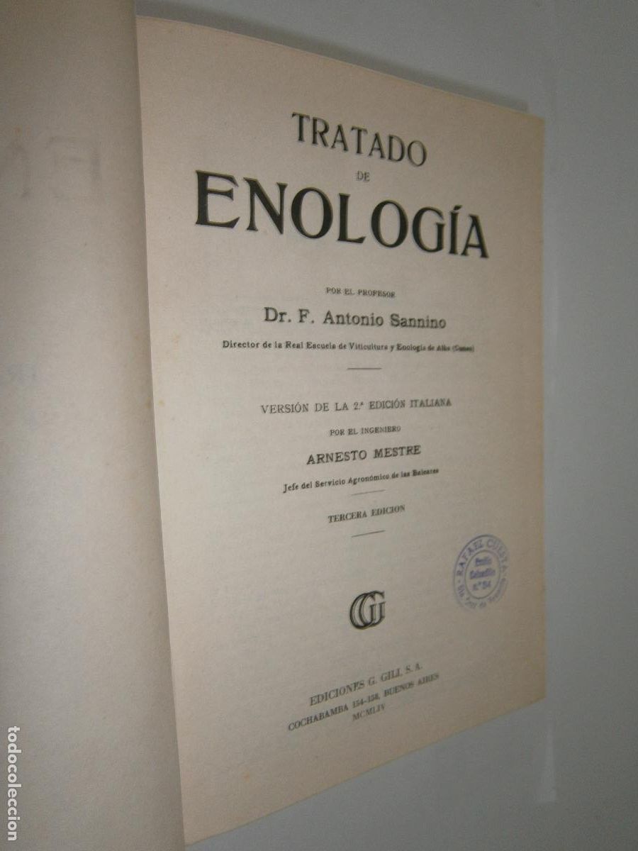 Libros de segunda mano: ANTIGUO LIBRO GRAN VOLUMEN - TRATADO DE ENOLOGIA - Foto 2