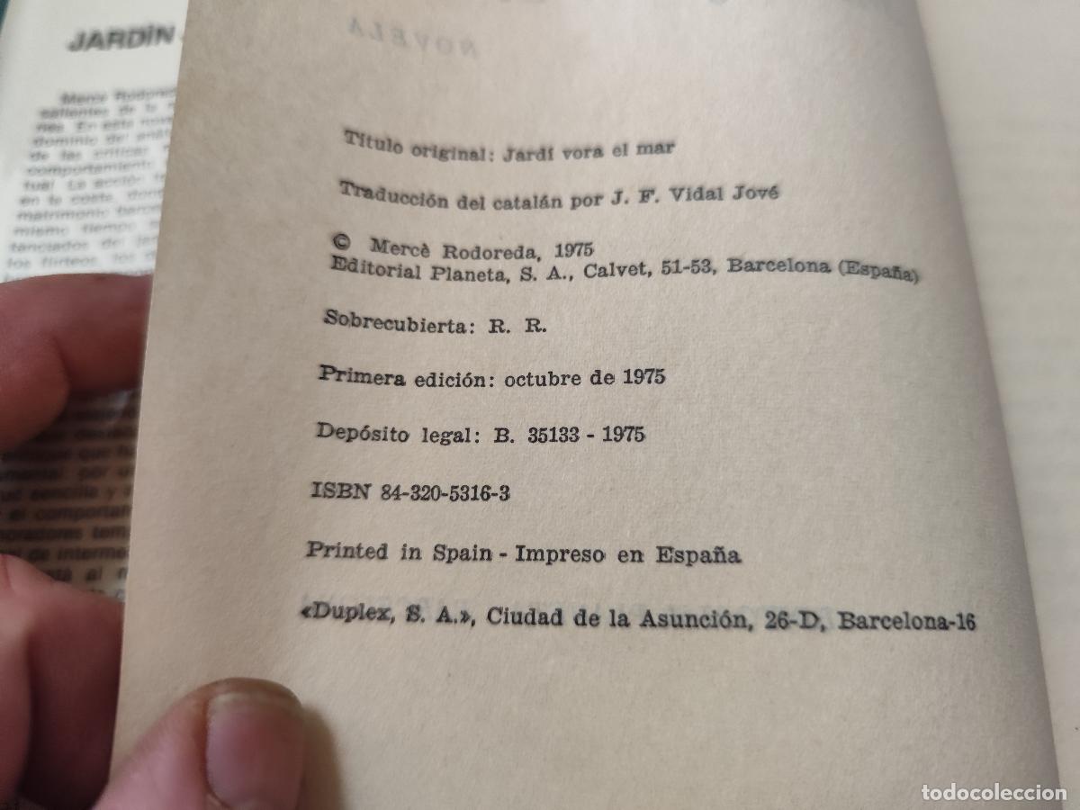 Libros de segunda mano: JARDIN JUNTO AL MAR / MERCE RODOREDA / CJA 445 / PRIMERA EDICION / PLANETA / - Foto 9
