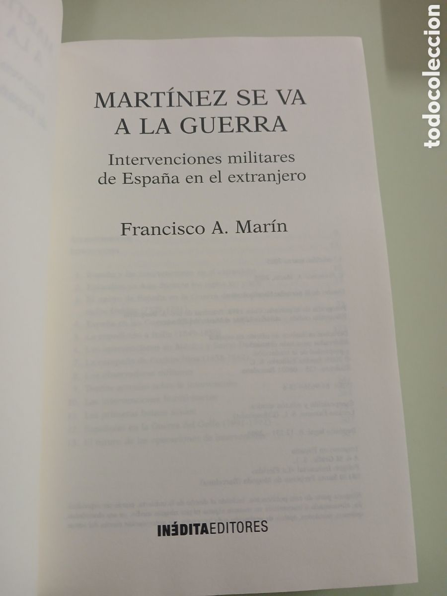 Libros de segunda mano: Mart&iacute;nez se va a la guerra. Francisco A. Mar&iacute;n. - Foto 3