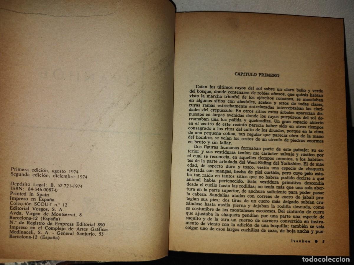Libros de segunda mano: 209- IVANHOE - WALTER SCOTT - EDITORIAL VOSGOS, S. A. - 1974 - Foto 8