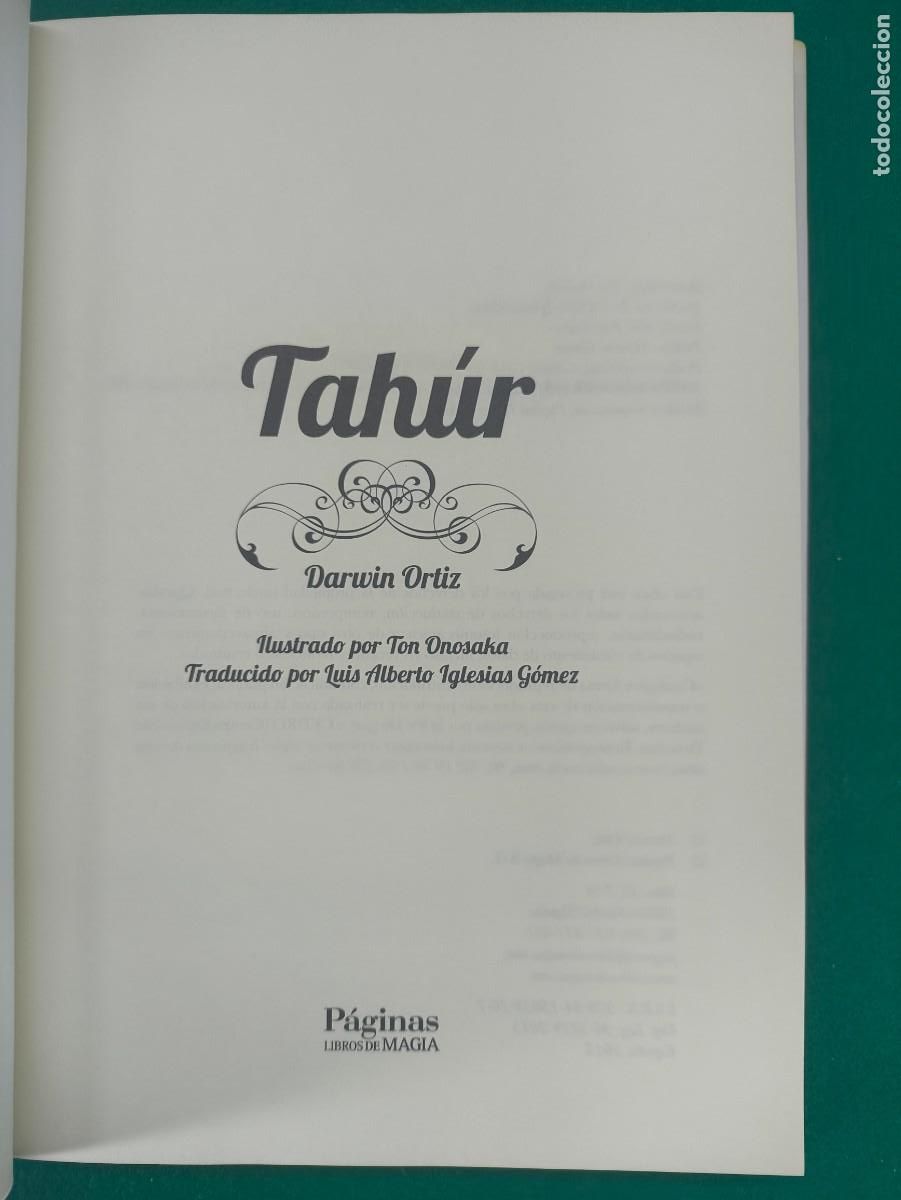 Libros de segunda mano: TAH&Uacute;R / DARWIN ORTIZ / 2015. P&Aacute;GINAS. Libros de Magia - Foto 2
