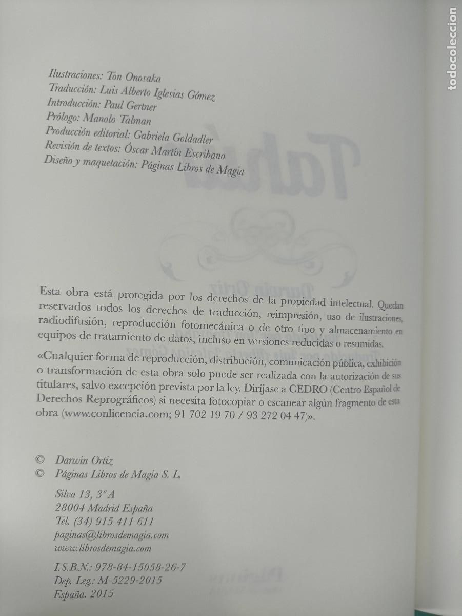 Libros de segunda mano: TAH&Uacute;R / DARWIN ORTIZ / 2015. P&Aacute;GINAS. Libros de Magia - Foto 3