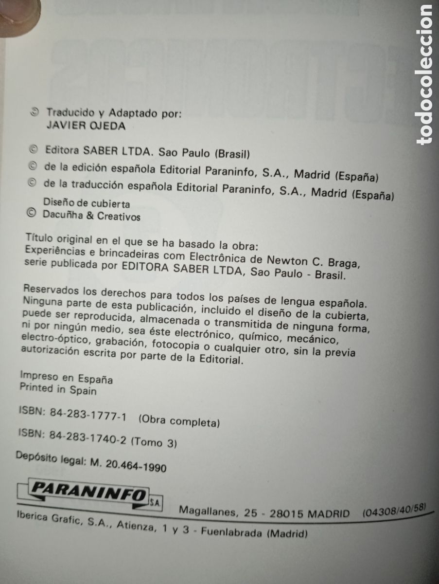 Libros de segunda mano: LOTE 4 LIBROS, MONTAJES ELECTRONICOS, JAVIER OJEDA. PARANINFO. - Foto 2