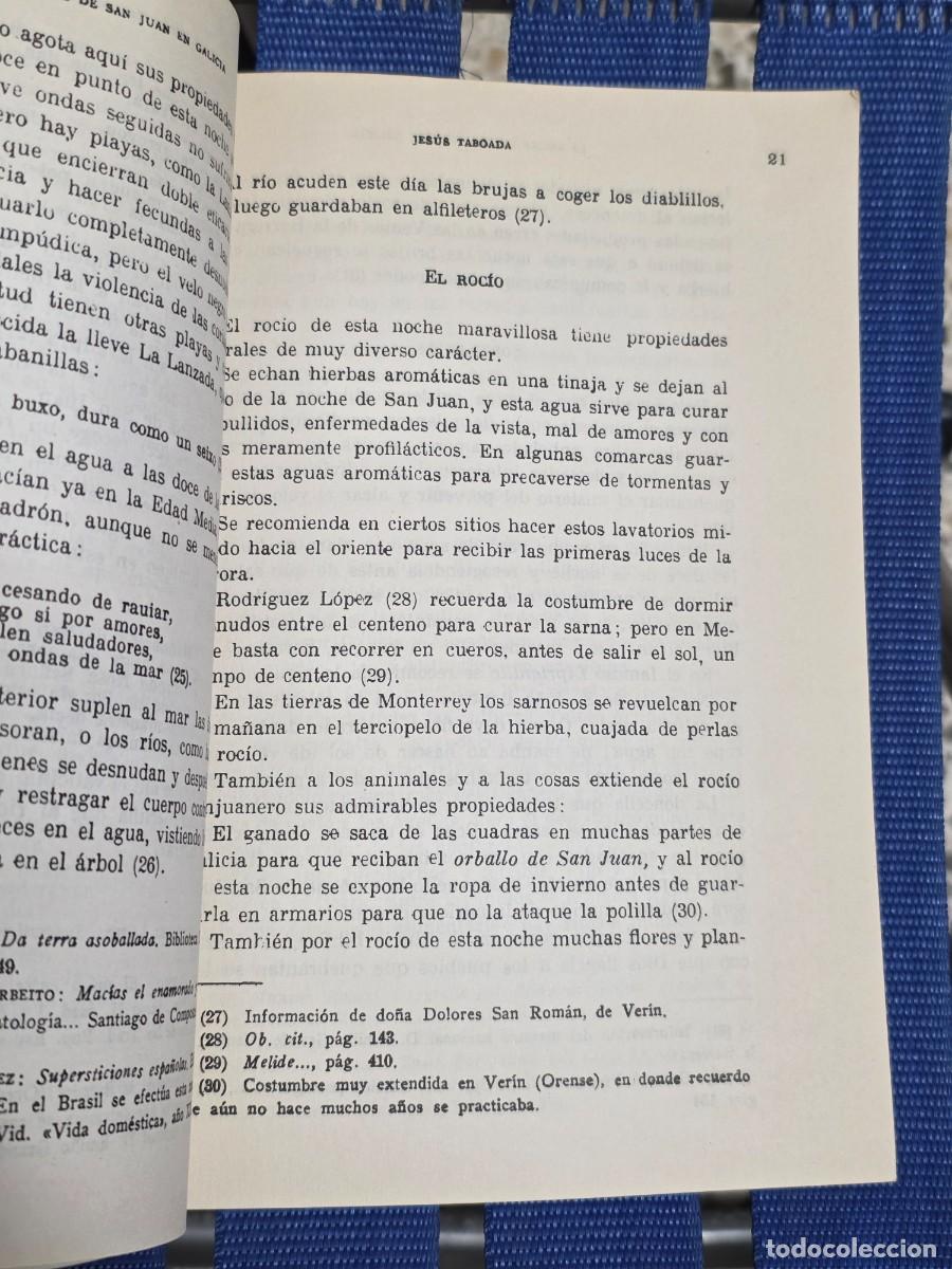 Libros de segunda mano: Ritos y Creencias Gallegas, Xesus Taboada - SALVORA 1980 - Foto 5
