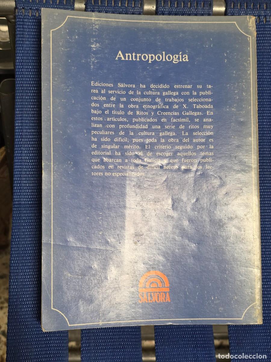 Libros de segunda mano: Ritos y Creencias Gallegas, Xesus Taboada - SALVORA 1980 - Foto 6