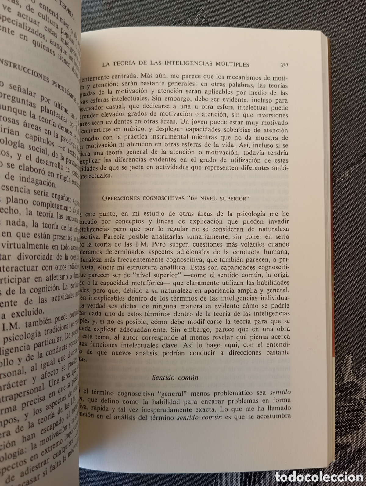Libros de segunda mano: GARDNER, Howard. - Estructuras de la mente. La teor&iacute;a de las inteligencias m&uacute;ltiples. - Foto 4
