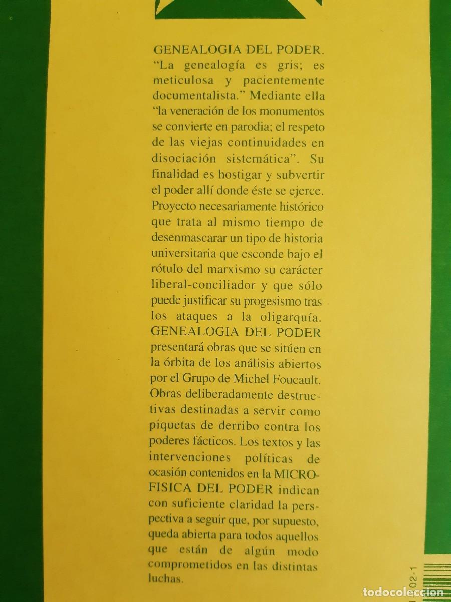 Libros de segunda mano: Microf&iacute;sica del poder Michel Foucault genealog&iacute;a del poder - Foto 2