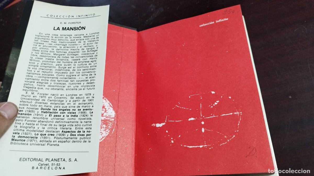 Libros de segunda mano: LA MANSION / E.M.FORSTER / CJA 449 / PRIMERA EDICION / PLANETA - Foto 3