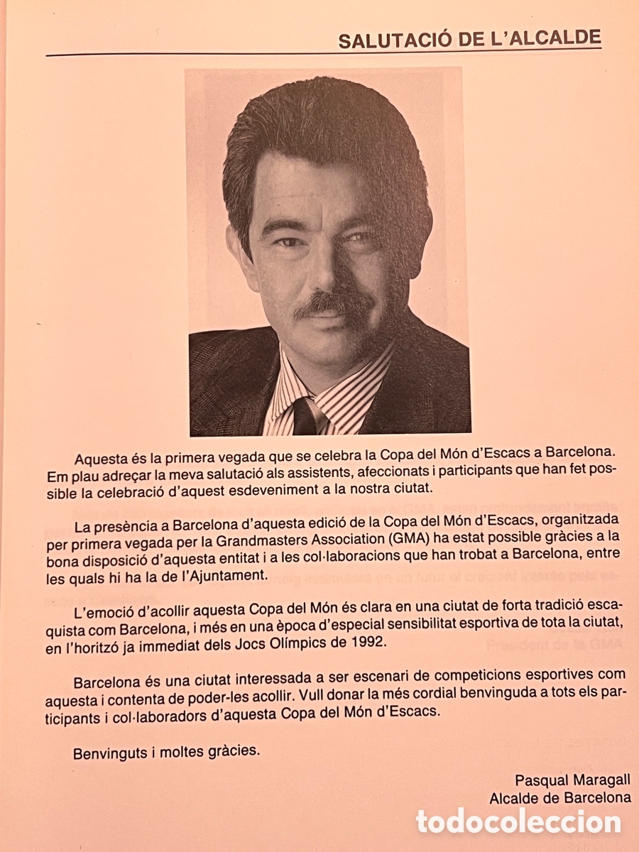 Libros de segunda mano: Copa Del Mon D&acute;escacs / 1989 - Foto 2