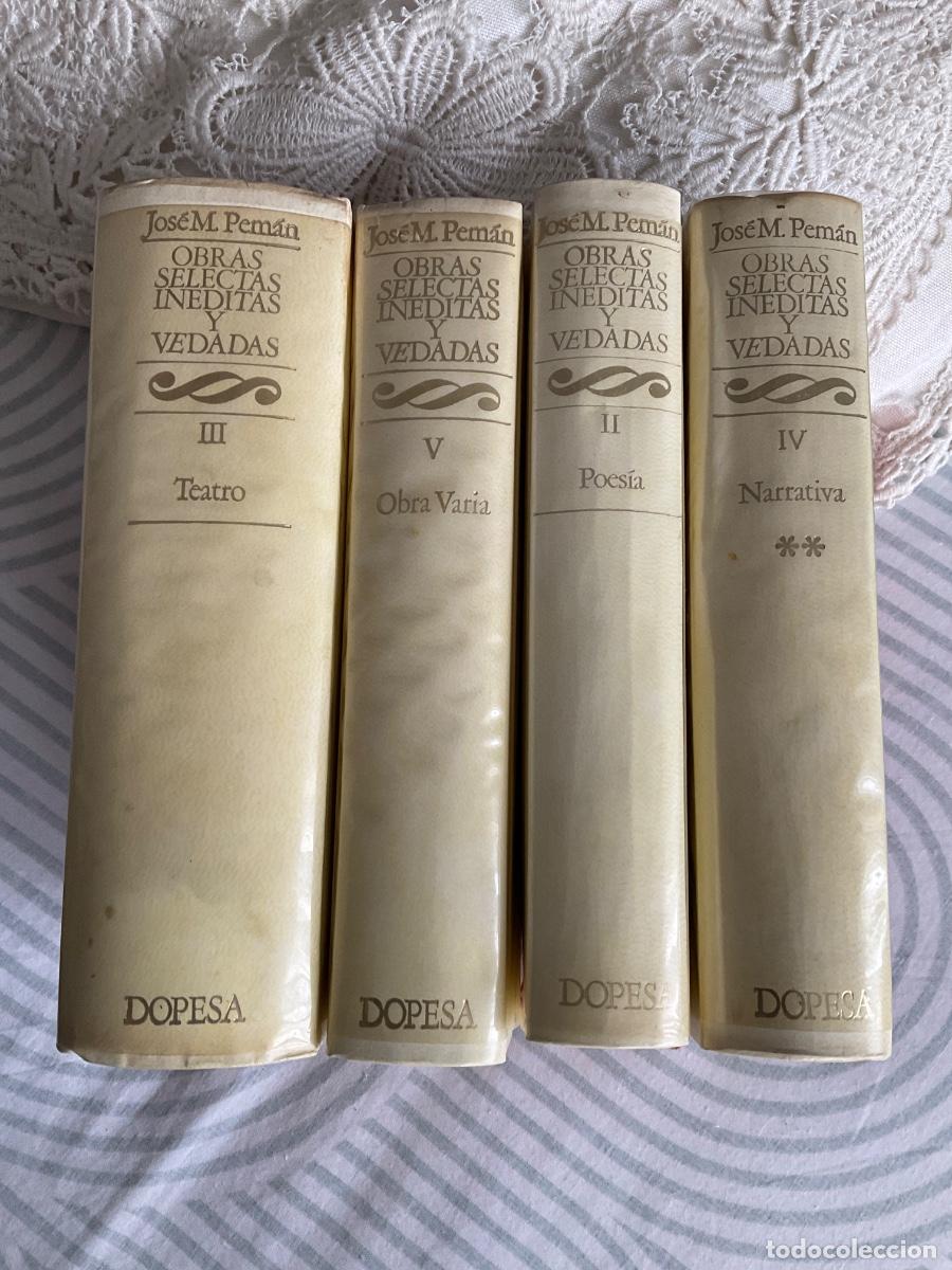 Libros de segunda mano: Jos&eacute; Mar&iacute;a Peman Obras selectas in&eacute;ditas y vedadas - Foto 1