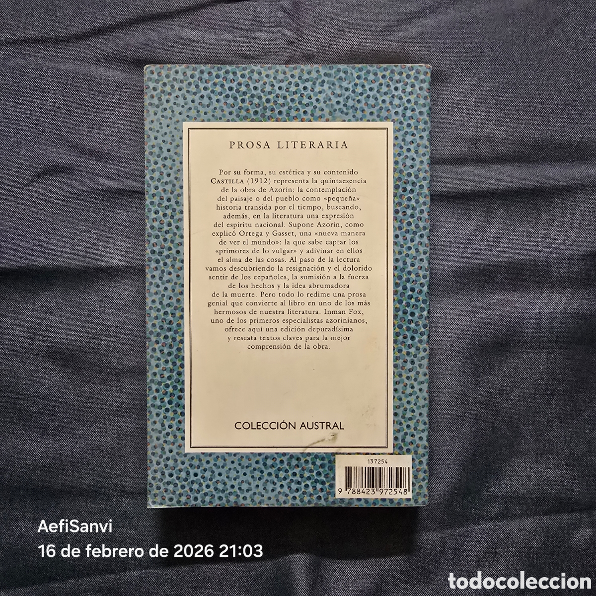 Libros de segunda mano: CASTILLA (AZOR&Iacute;N) (AUSTRAL, ESPASA-CALPE) - Foto 2