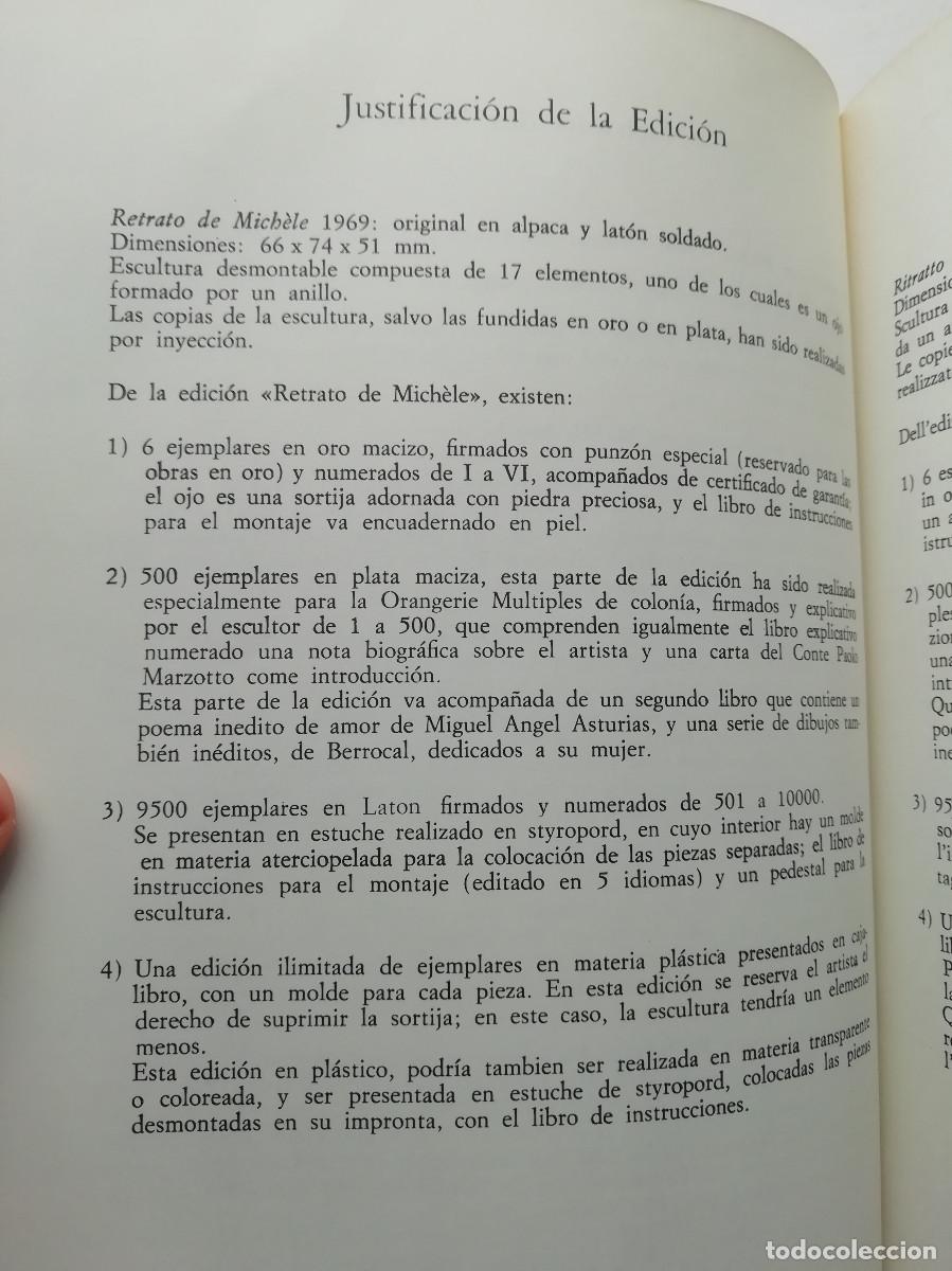 Libros de segunda mano: Portrait de Michele. Instrucciones para el montaje - Berrocal - Foto 10