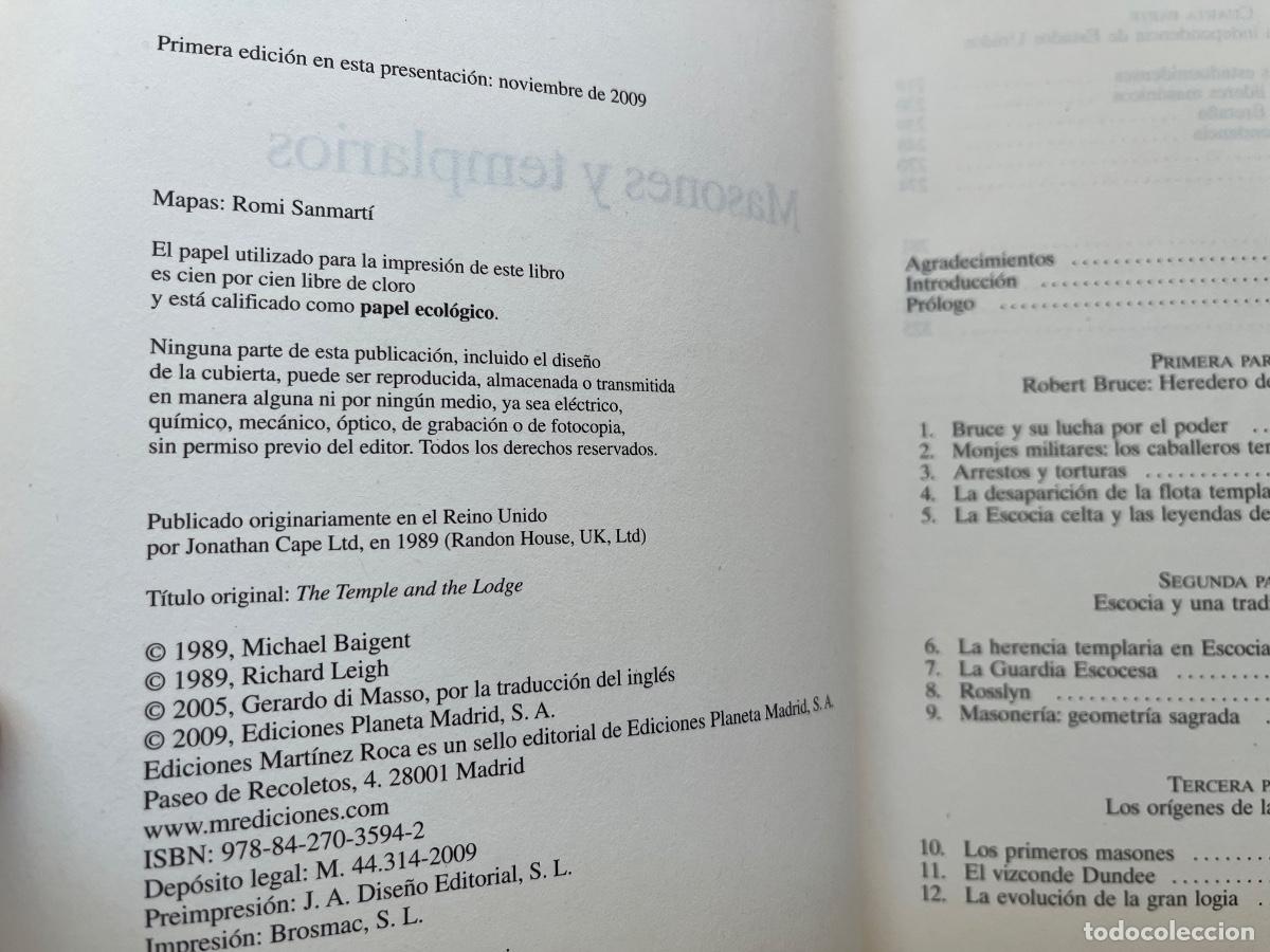 Libros de segunda mano: MASONES Y TEMPLARIOS - Michael Baigent y Richard Leigh - Foto 9