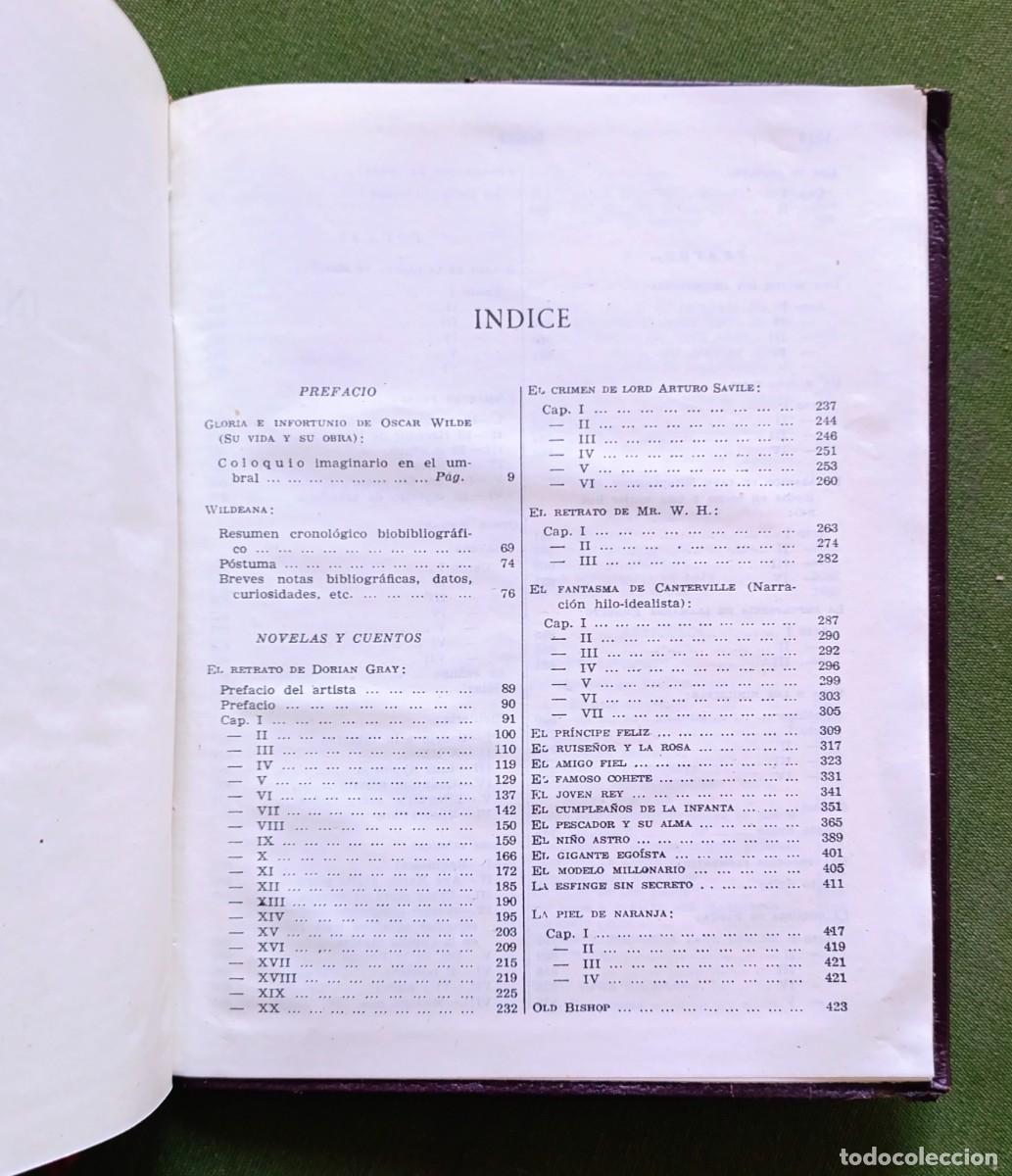 Libros de segunda mano: OBRAS COMPLETAS DE OSCAR WILDE - AGUILAR - 1966 - D20 - Foto 4