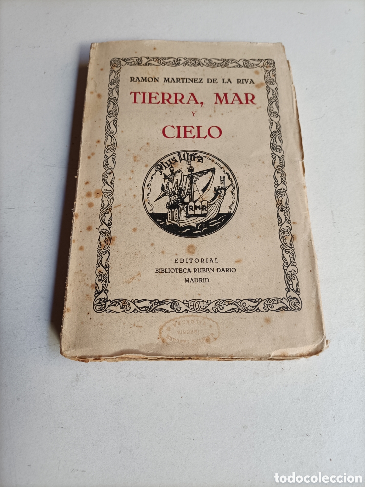 Libros de segunda mano: Tierra mar y cielo. Ram&oacute;n Mart&iacute;nez De la Riva - Foto 1