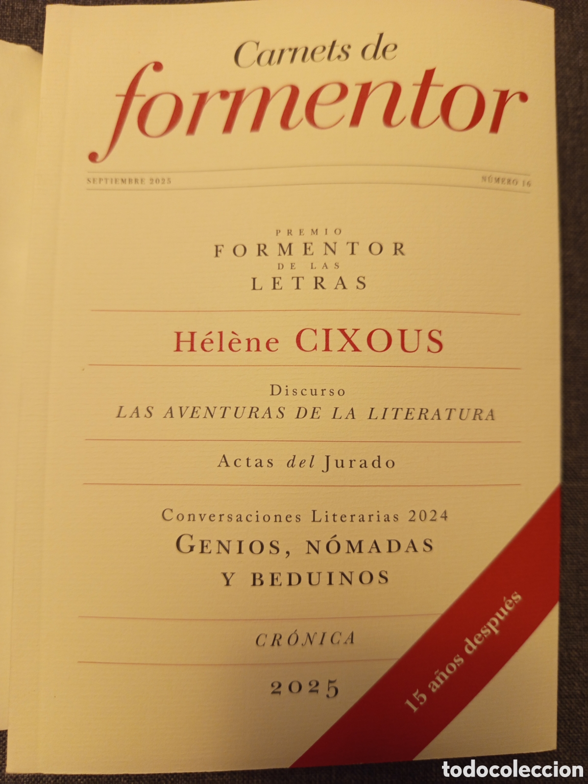 Libros de segunda mano: CARNETS DE FORMENTOR N&deg; 16 (PREMIO FORMENTOR DE LAS LETRAS. HELENE CIXOUS) - Foto 2