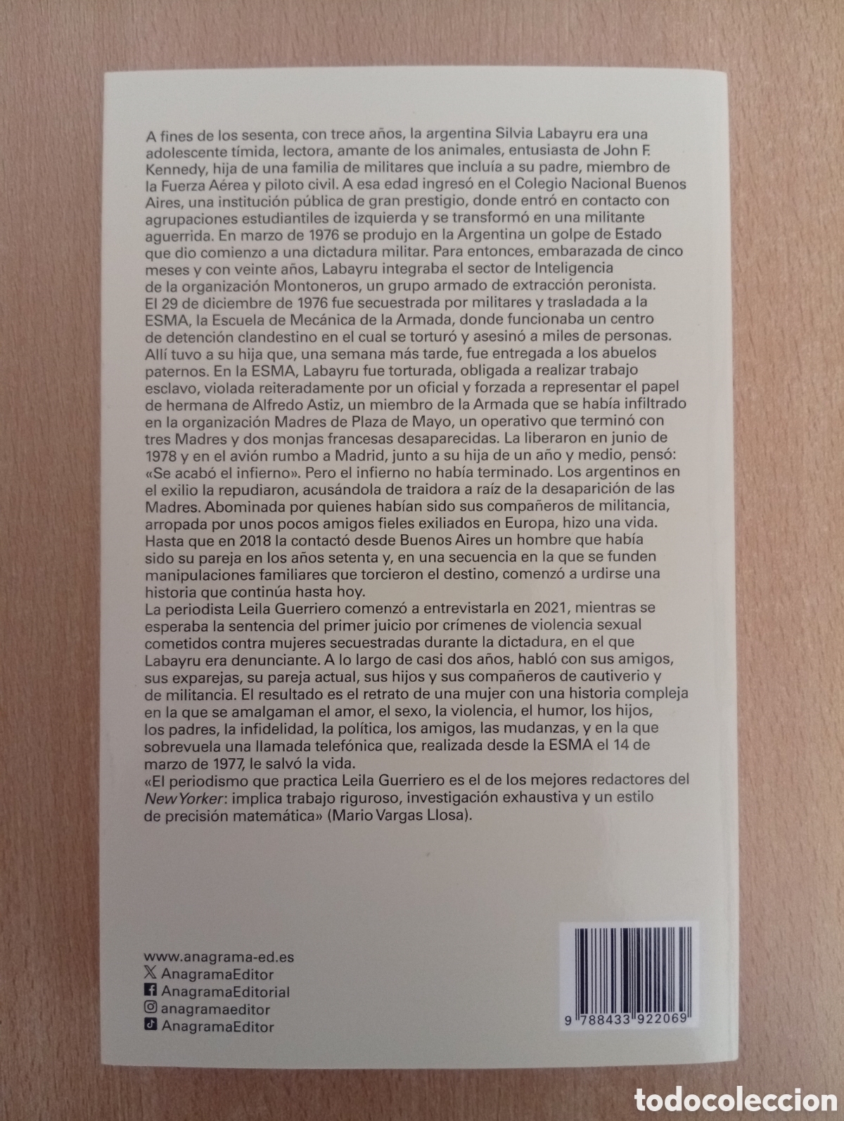 Libros de segunda mano: LA LLAMADA. Leila Guerriero. Anagrama - Foto 2