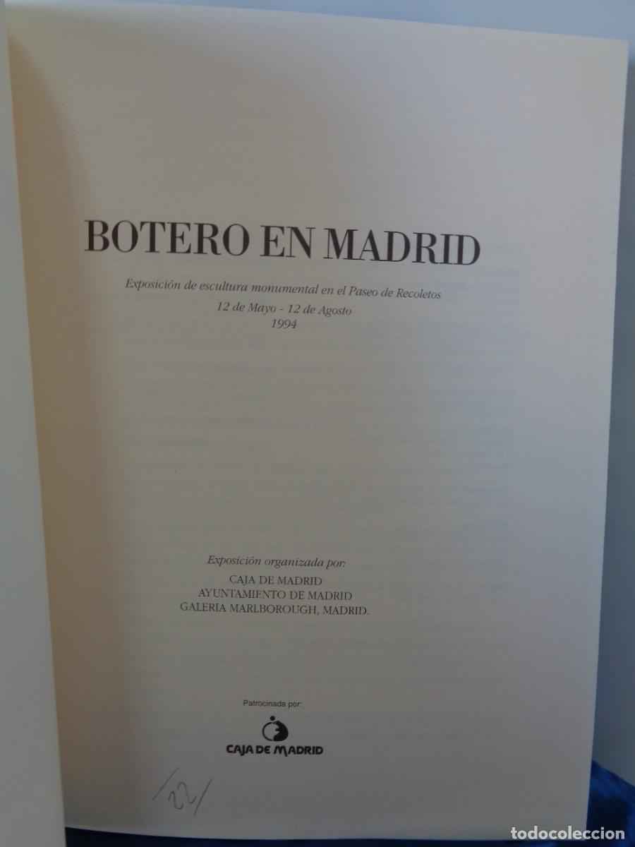 Libros de segunda mano: &iexcl;&iexcl;BOTERO en MADRID. CATALOGO. (1994.) + Botero y la SOCIEDAD DEL ESPECTACULO. !! C-31. - Foto 4
