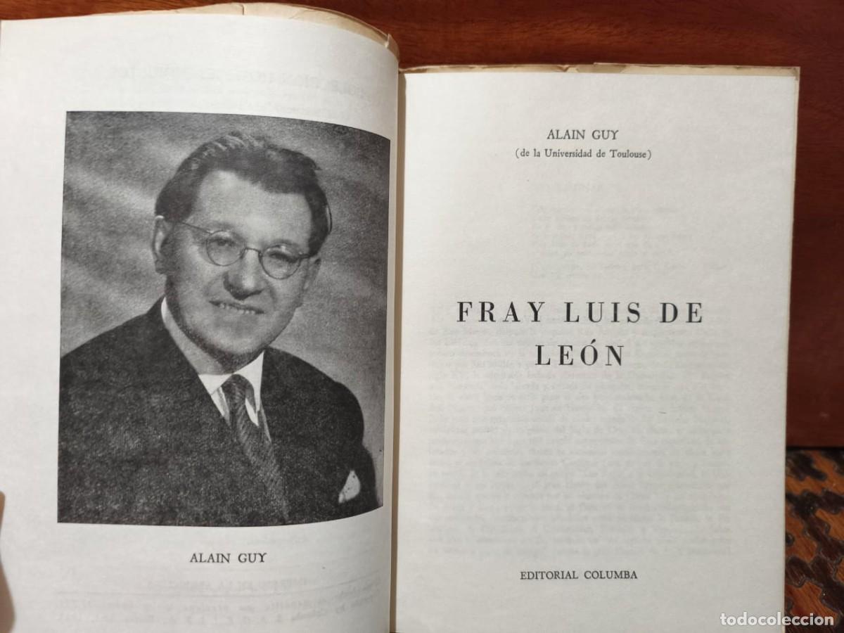 Libros de segunda mano: Alain Guy &mdash; Fray Luis de Le&oacute;n &mdash; Editorial Columba, 1963 - Foto 2