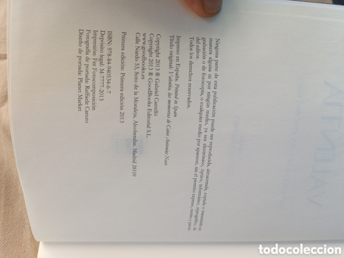 Libros de segunda mano: Valentia. Gabriel Castell&oacute; Alonso - Foto 3