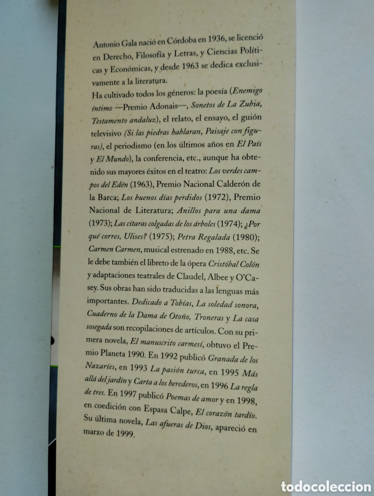 Libros de segunda mano: AHORA HABLAR&Eacute; DE MI, GALA, ANTONIO - Foto 3