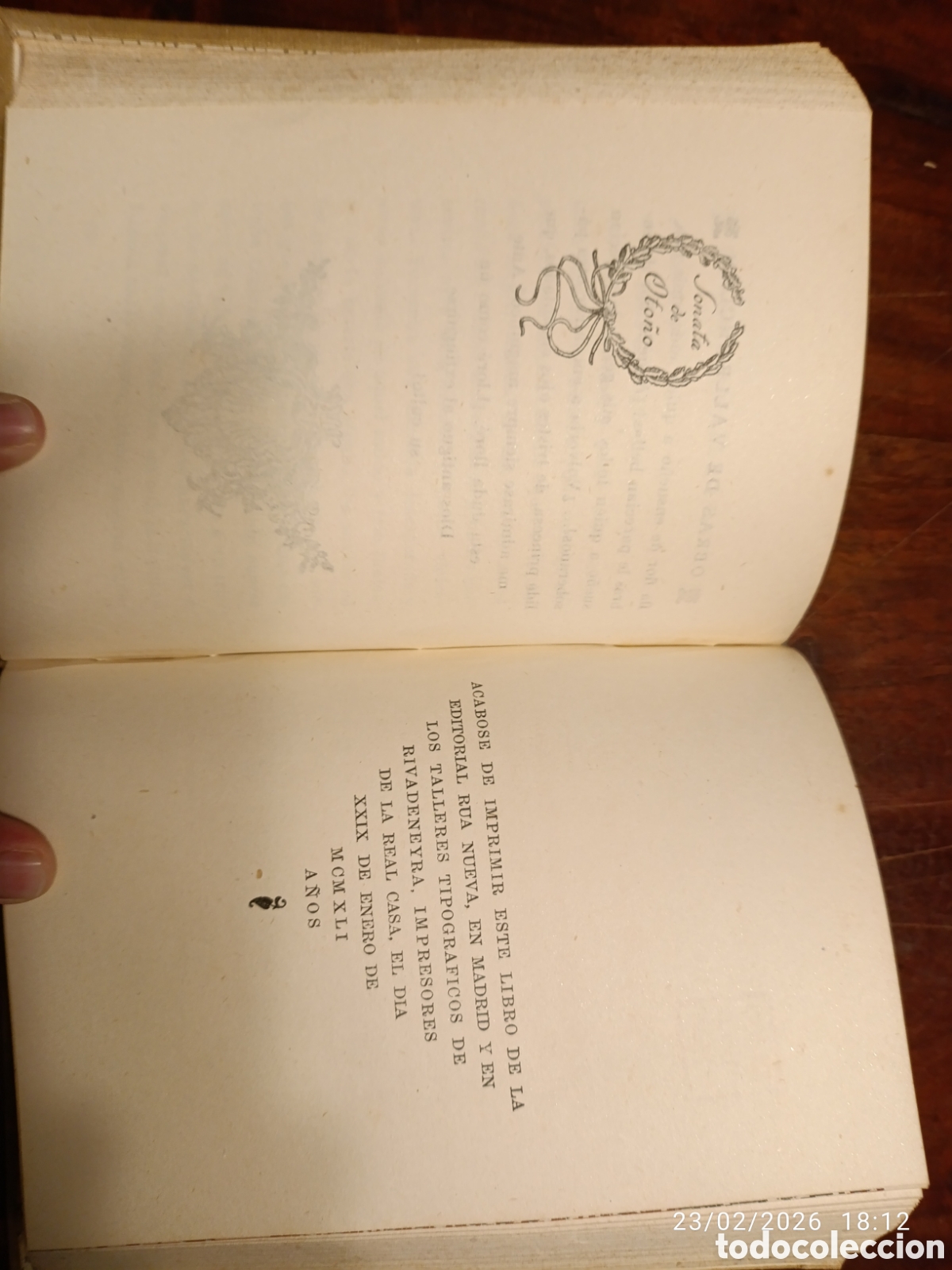 Libros de segunda mano: Sonata de oto&ntilde;o y sonata de invierno. Valle Incl&aacute;n. 1941 - Foto 2