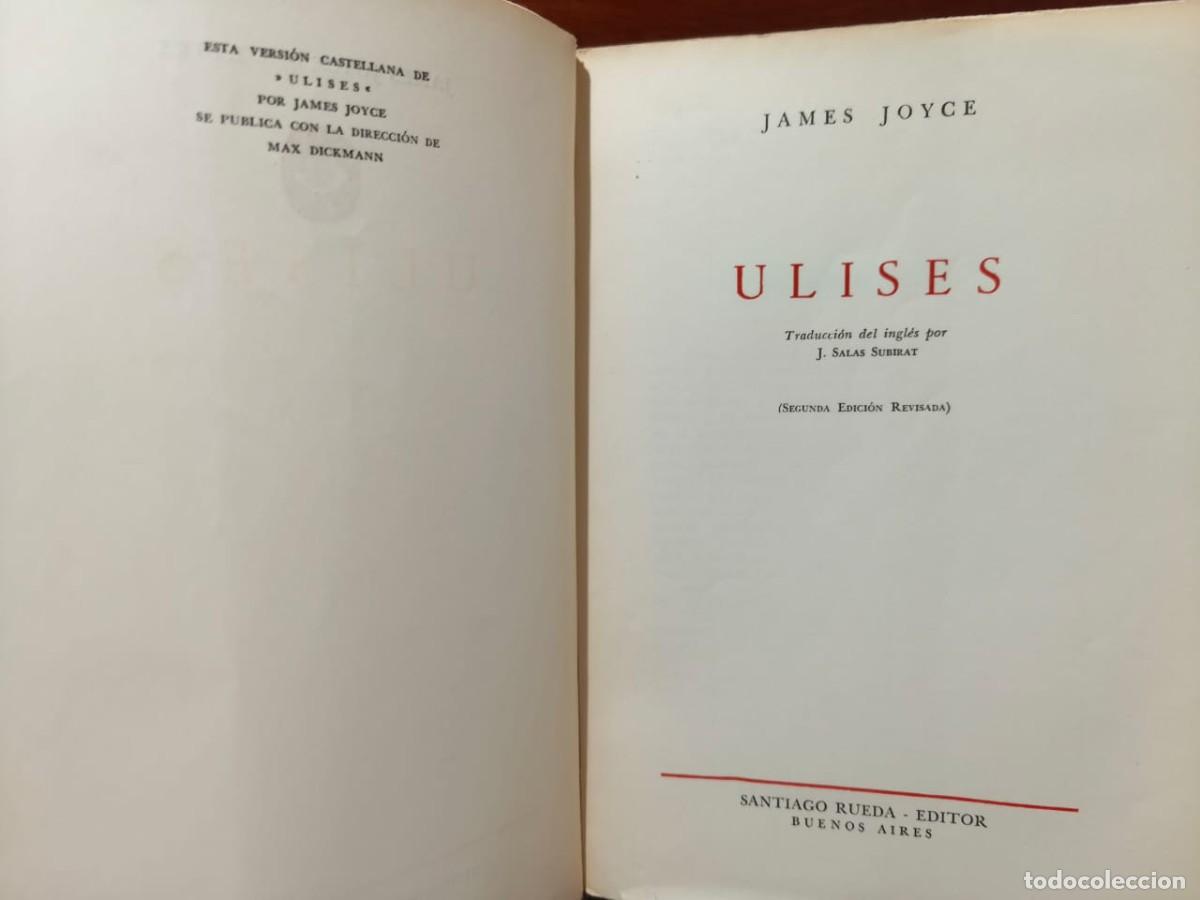 Libros de segunda mano: JAMES JOYCE - ULISES - SANTIAGO RUEDA - 1952 / - Foto 3