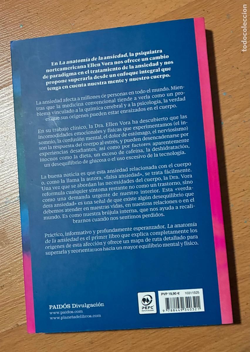 Libros de segunda mano: LA ANATOMIA DE LA ANSIEDAD, Dra, Ellen Vora - Foto 2