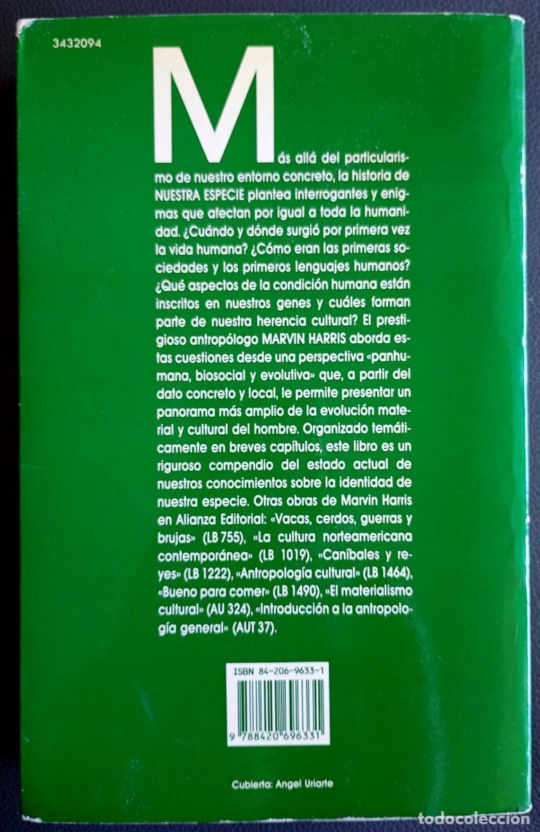 Libros de segunda mano: Marvin Harris . Nuestra especie - Foto 2
