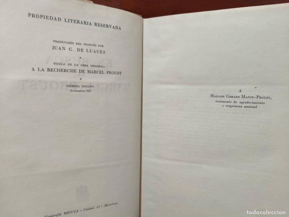 Libros de segunda mano: MAUROIS, Andr&eacute; - EN BUSCA DE MARCEL PROUST - JOS&Eacute; JAN&Eacute;S, EDITOR - 1951 - Foto 4