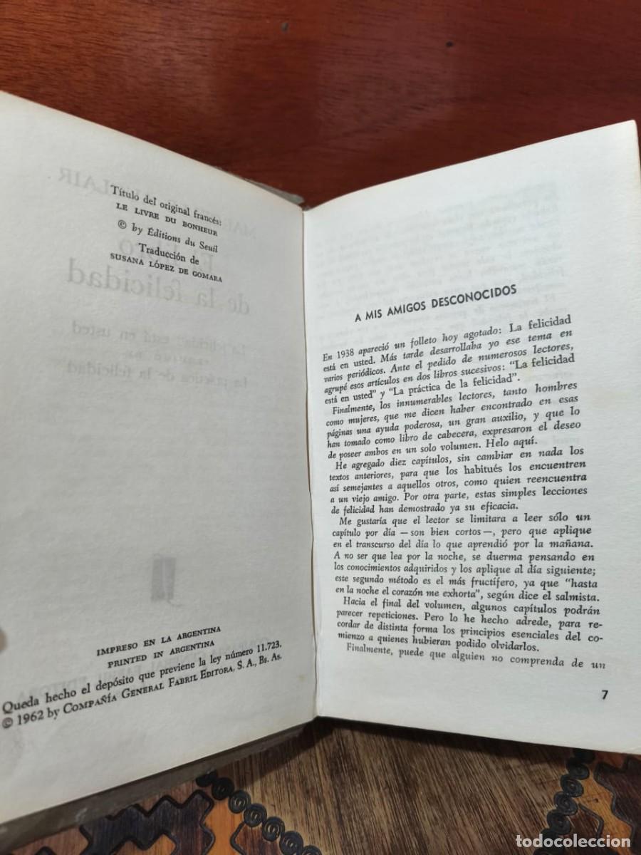 Libros de segunda mano: AUCLAIR, Marcelle - EL LIBRO DE LA FELICIDAD - COMPA&Ntilde;&Iacute;A GENERAL FABRIL EDITORA - 1962 - Foto 4