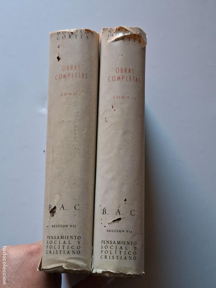 Libros de segunda mano: 1946. OBRAS COMPLETAS. DONOSO CORTES. BAC. 2 TOMOS - Foto 2