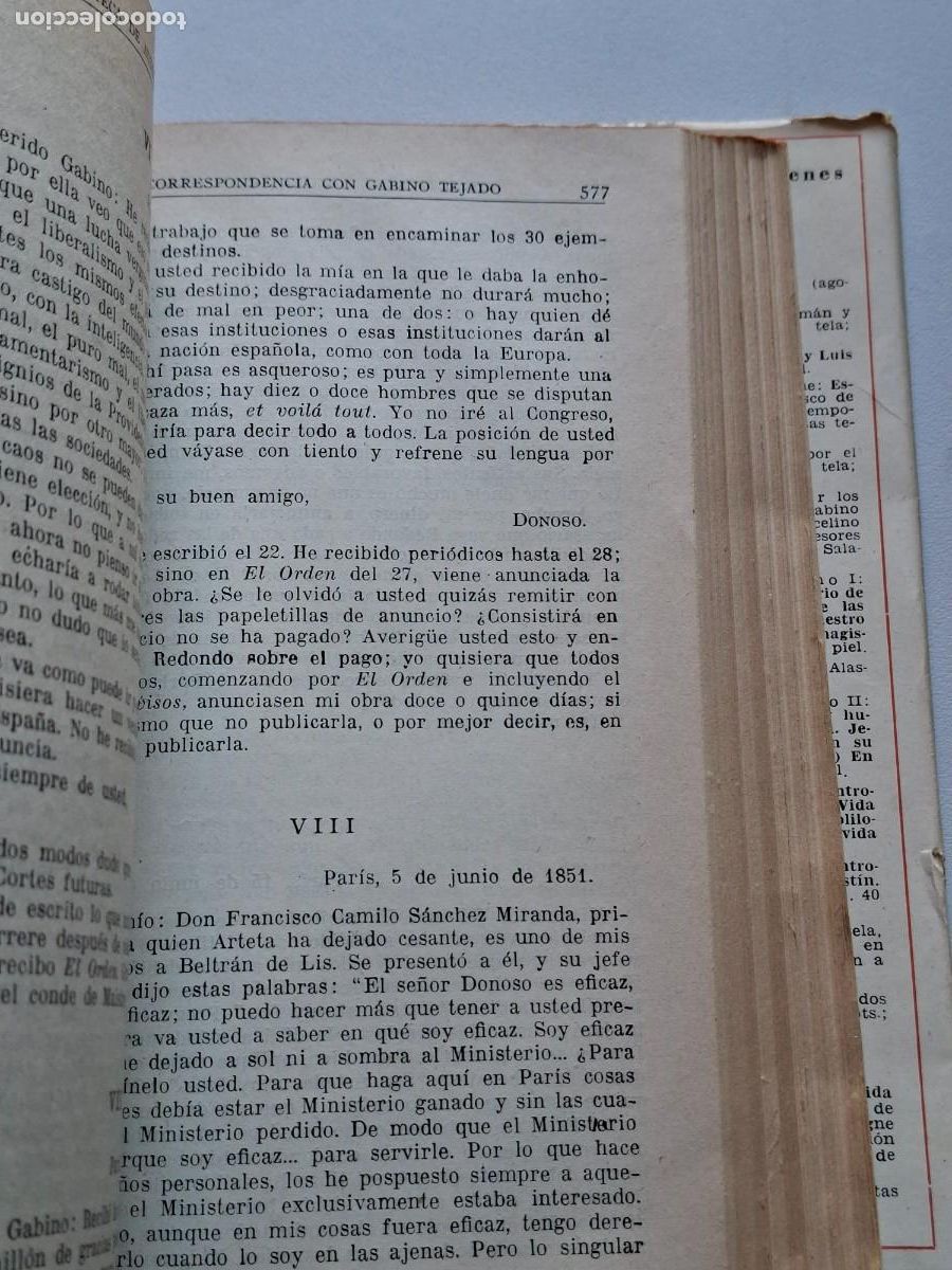 Libros de segunda mano: 1946. OBRAS COMPLETAS. DONOSO CORTES. BAC. 2 TOMOS - Foto 8