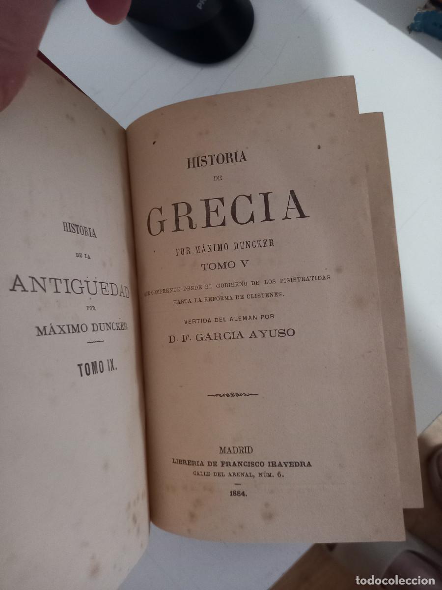 Libros de segunda mano: DUNCKER,Maximo ,HISTORIA de Grecia,tapa dura, - Foto 8
