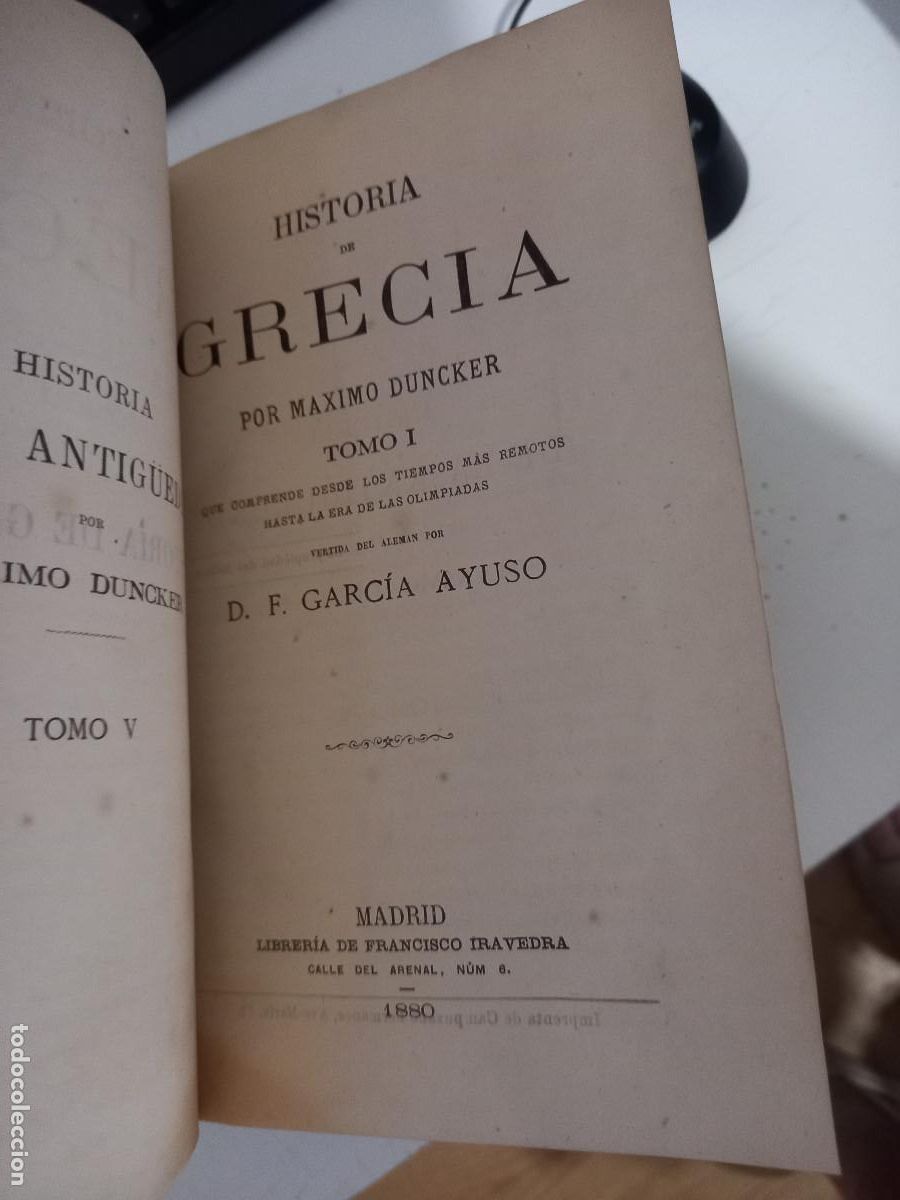Libros de segunda mano: DUNCKER,Maximo ,HISTORIA de Grecia,tapa dura, - Foto 11